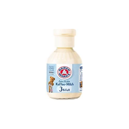 Bärenmarke Extra-leichte Kaffee-Milch, Fettgehalt von nur 3 %, Flasche mit 170 g