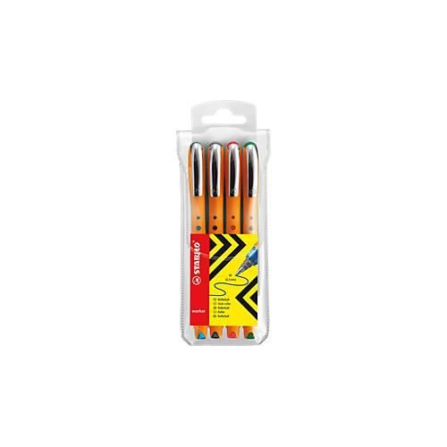 Tintenroller STABILO® bionic® worker, 4er-Set
