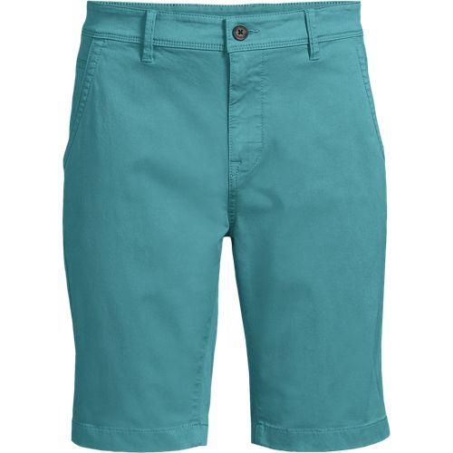 Chino-Shorts, Slim Fit, Herren,  Grün, Baumwoll-Mischung, by Lands' End