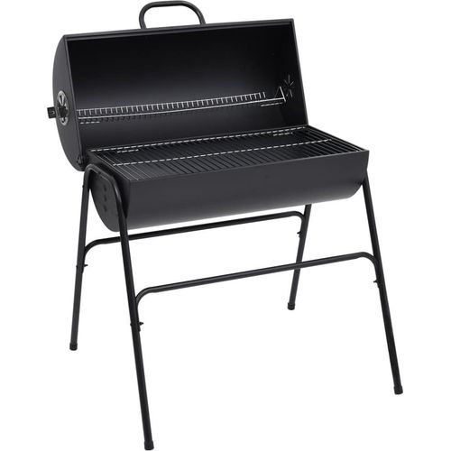 Grill mit 2 Grillrosten Schwarz 80x95x90 cm Stahl