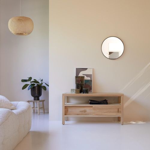 TV Schrank TV Unterschrank Board aus Teak 100 cm natürliches Teakholz Image