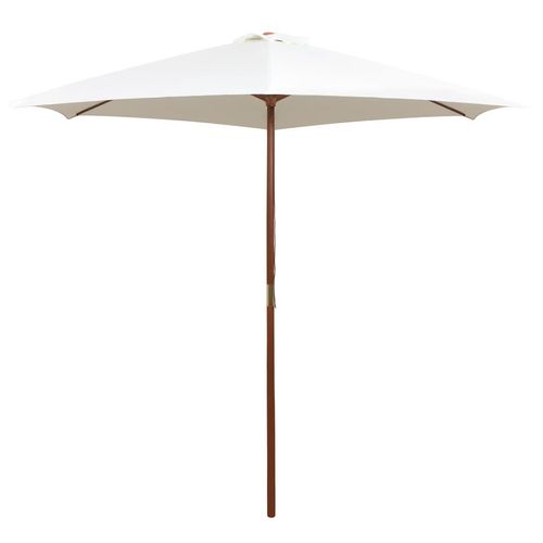 Sonnenschirm Mit Holz-Mast 270 Cm | Farbe: Creme