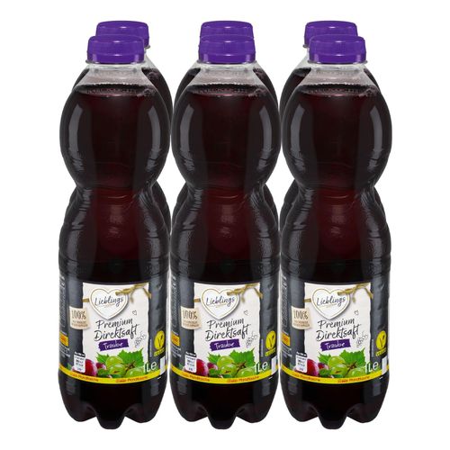 Lieblings Traubensaft 1 Liter, 6er Pack