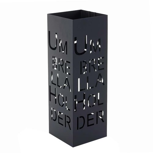 Schirmständer MCW-C78, Regenschirmständer Schirmhalter Regenschirmhalter, quadratisch 55cm ~ Schrift, schwarz