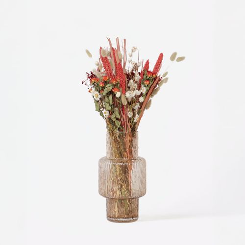 Plant in a Box - Blumenstrauß 'Lady in Red' - Getrocknete Blumen - Höhe 55cm
