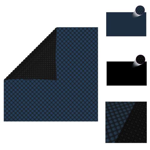 vidaXL Treibende Pool-Solarplane PE 1000x600 cm Schwarz und Blau - Poolabdeckungen & -unterlagen
