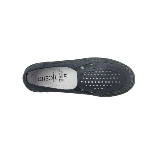 Slipper CLASSIC, Damen, Gr. 40, blau, Glattleder, Nubukleder, Leder, sportlich, Schuhe