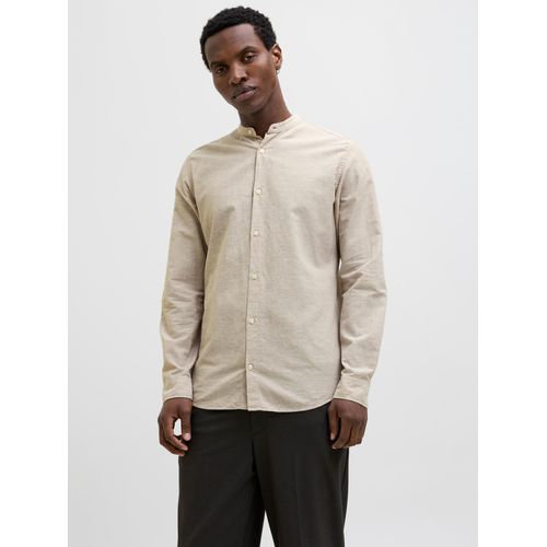 Jack & Jones Langarmhemd »JJEBREEZE BAND SHIRT LS SN«, mit Bandkragen