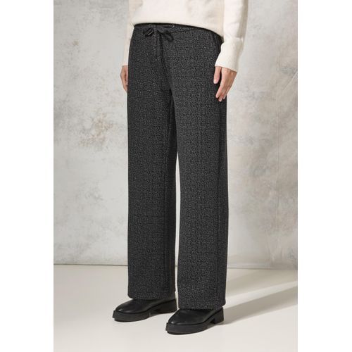 Stoffhose CECIL, Damen, Gr. XL, Länge 28, schwarz, Stoff, 61% Polyester, 21% Viskose, 15% Baumwolle, 3% Elasthan, unifarben, casual, loose fit lang, Hosen, High Waist