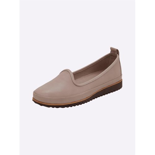 Slipper ANDREA CONTI, Damen, Gr. 41, grau, Leder, Glattleder, sportlich, Schuhe