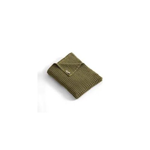 Handtuch Waffelpiqué Stonewashed - Einheitsgröße / Oliva / Stonewashed Waffelpiqué Baumwolle
