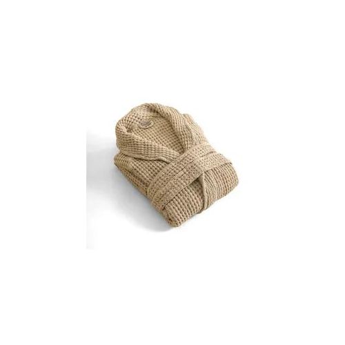 Bademantel Waffelpiqué Stonewashed - XL / Sandstein / Stonewashed Waffelpiqué Baumwolle