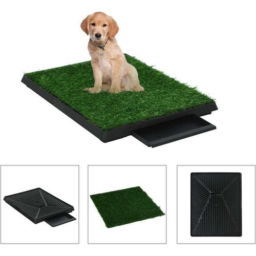 Prolenta Premium - Haustiertoiletten 2 Stk. mit Tablett Kunstrasen Grün 63x50x7 cm