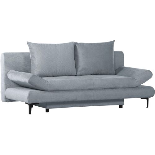 Schlafsofa GUTMANN FACTORY, blau (hellblau), B:191cm H:76cm T:86cm, 100% Polyester, Sofas