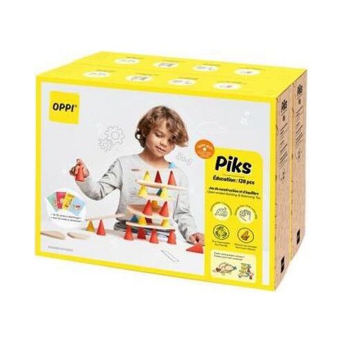 OPPI TOYS - Piks Stapelspielzeug Lernset 129-teilig