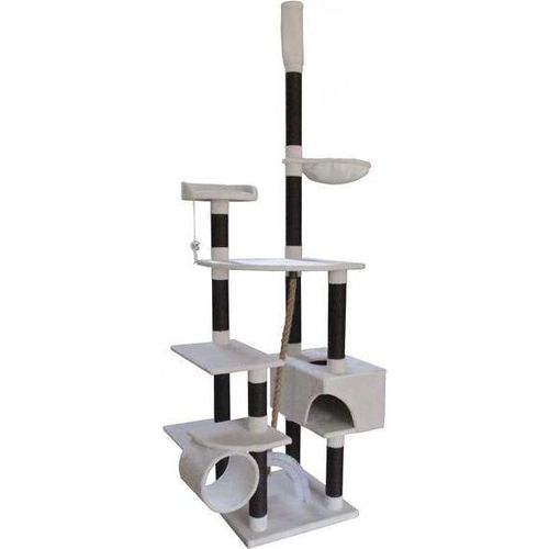 Manahee Pawni | Topmast Kratzbaum Kingston Weiß | Plüsch & Sisal | 60 x 60 x 235-250 cm