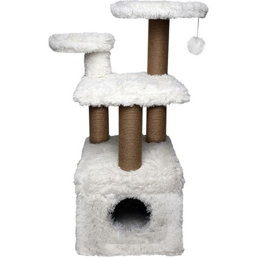 Manahee Pawni | Kratzbaum 100% Sisal | Weiß | 52 x 67 x 100 cm