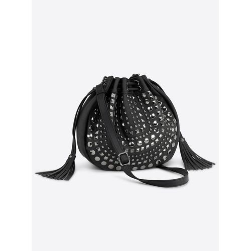 Handtasche HEINE, Damen, Gr. B/H/T: 31cm x 26cm x 8cm, schwarz, Viskosemischung, gemustert, unifarben, Taschen