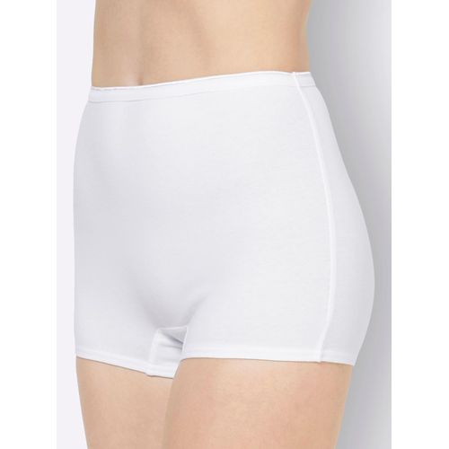 Panty WÄSCHEPUR, Damen, Gr. 52, bunt (2x hellgrau, geringelt, 2x weiß), 95% Baumwolle, 5% Elasthan, Meliert:5% Elasthan, 1% Polyester, 94% Baumwolle, Unterhosen