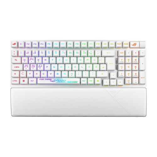 ASUS Gaming-Tastatur "ROG Strix Scope II 96 RX Wireless", weiß, B:41cm H:17,2cm T:7cm, Tastaturen