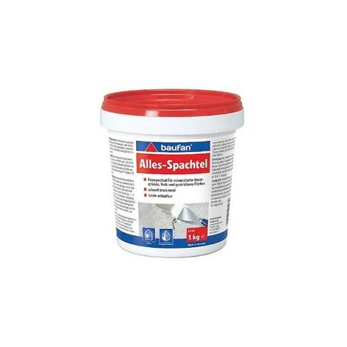Baufan Alles-Spachtel 1 kg, Spachtelmasse gebrauchsfertig, sehr gut schleifbar, Innen