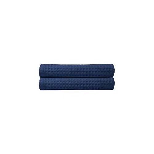 Handtuch Set Waffelpiqué - Einheitsgröße / Nachtblau / Waffelpiqué Baumwolle