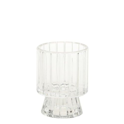 Chic Antique Kerzenständer für Teelichter und Stabkerzen, durchsichtig