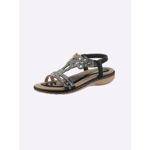 Sandale ANDREA CONTI, Damen, Gr. 40, schwarz, Textil, modisch, Schuhe