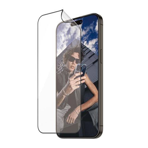 PanzerGlass Displayschutzfolie »MATRIX Protection Film mit D3O«, für iPhone 15 Pro Max, Ultra Wide Fit