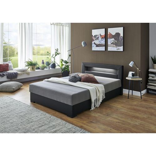 Boxbett MINA mit LED schwarz 140x200