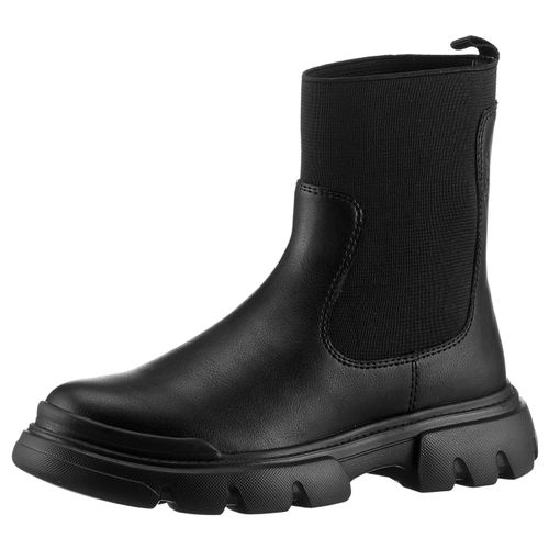 Geox Chelseaboots »J JUNETTE GIRL C«, Plateaustiefel, Schlupfstiefel, Winterstiefel mit Blockabsatz
