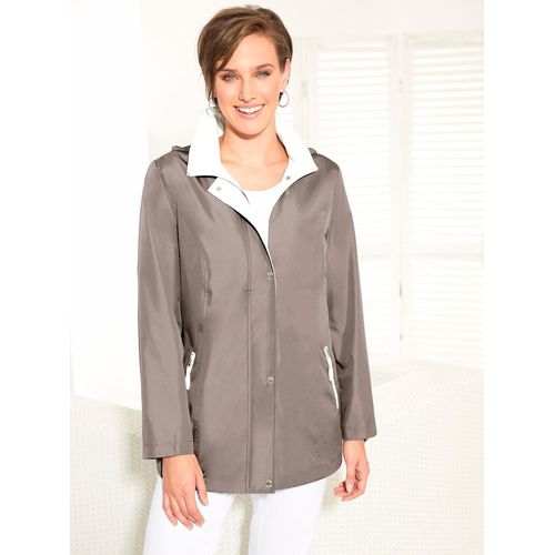 Funktionsjacke CLASSIC BASICS, Damen, Gr. 22, grau (taupe), 100% Polyester, unifarben, gemustert, mehrfarbig, figurumspielend, Jacken