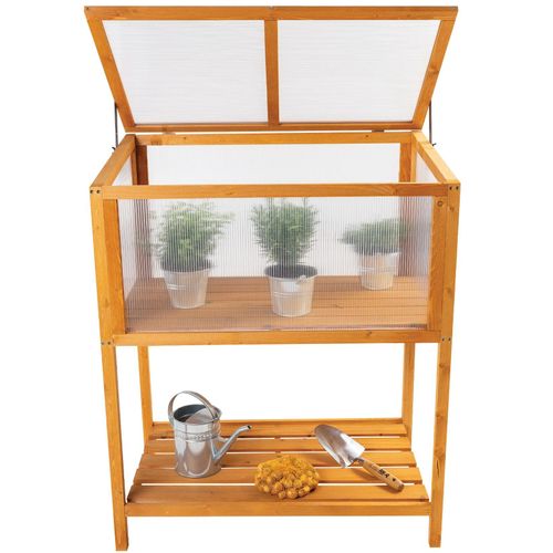 NYVI Hochbeet mit Frühbeetaufsatz BABYGreen - Gartenbeet Perfekt für Jungpflanzen, Gemüse. Kräuter & Blumen