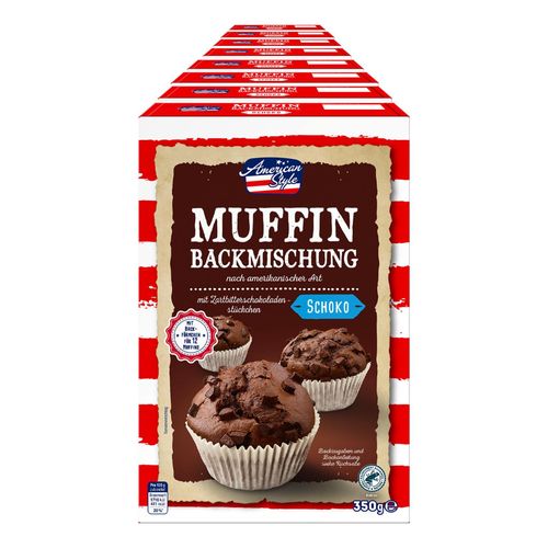 American Style Backmischung Schoko Muffins 350 g, 8er Pack
