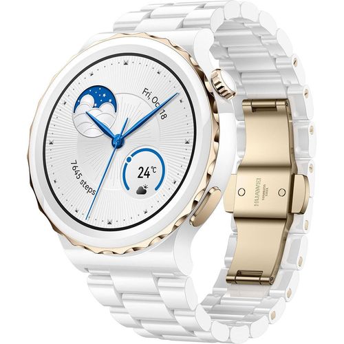 Huawei Watch GT 3 Pro-43mm gold Bluetooth White Ceramic Smartwatch