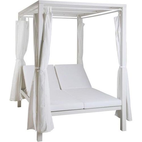 Gartenliege DKD Home Decor Weiß Aluminium (148 x 188 x 205 cm)