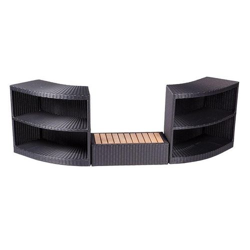 vidaXL Rattanmöbel für aufblasbare Whirlpools Deluxe (Achteck)
