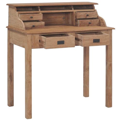 Schreibtisch 90×50×100 cm Massivholz Teak , Schreibtische Design 2024