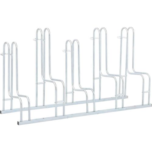 Fahrradständer für 5 Fahrräder Freistehend Verzinkter Stahl