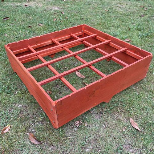 NYVI Pflanzbeet NYVIGreen 80x80 cm Rot - Gartenbeet mit Unkrautvlies
