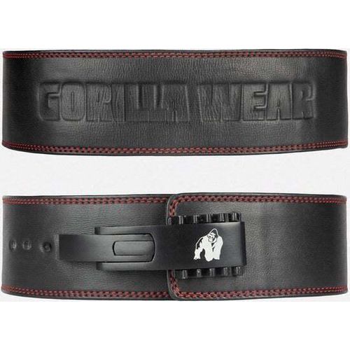 Gorilla Wear Gorilla Wear Halter Gürtel - 4 Zoll Premium Leder Hebel Gürtel - Schwarz - L/XL