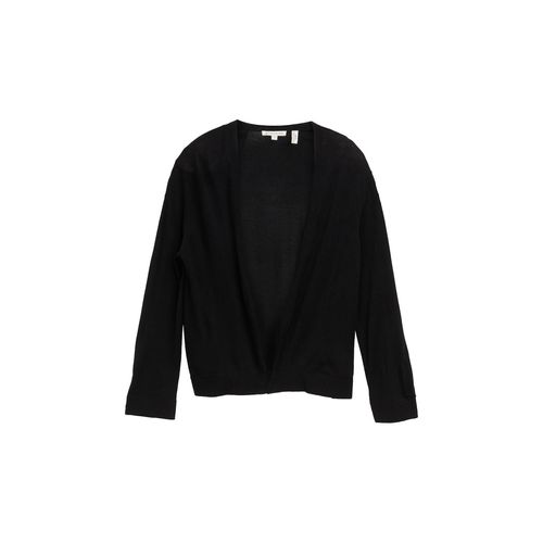 TOM TAILOR Damen Basic Cardigan, schwarz, Uni, Gr. XXXL