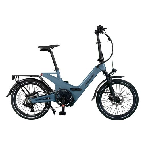 BERLIN 2GO dunkelblau - Klappbares E-Bike mit 20x1,95” Kenda-Reifen, Shimano 7-Gang-Schaltung, Ca. 50 km Reichweite