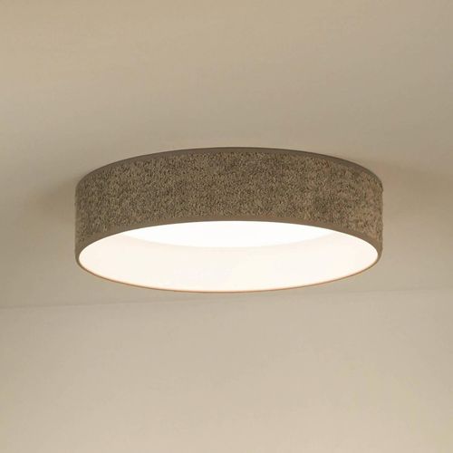LED-Deckenlampe Plafond, Bouclé grau, Ø 45 cm, 3-step-dim
