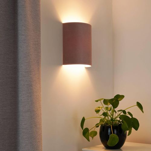 Wandleuchte Celine, Soro, rosa, Stoff, E27