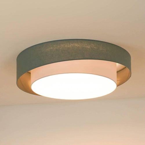 LED-Deckenleuchte Luneta, salbei/weiß, Ø 60 cm, 3-step-dim