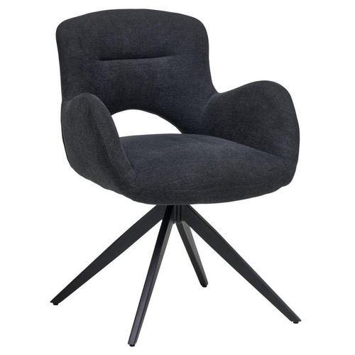 Livetastic Armlehnstuhl , Schwarz , Holz, Metall, Textil , Pappel , Sperrholz , Flachrohr , 62x84x62 cm , Esszimmer, Stühle, Esszimmerstühle,
