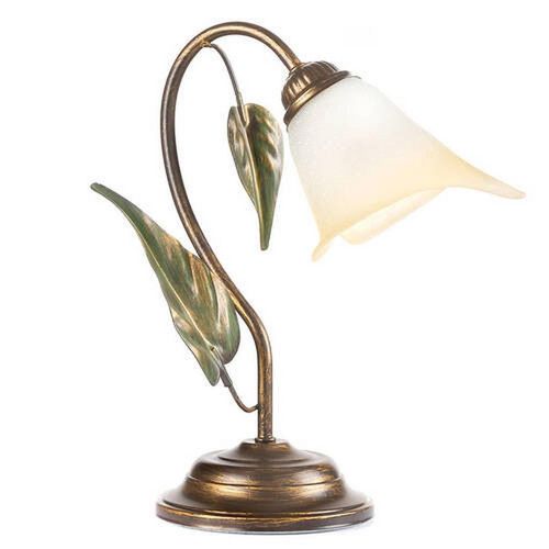 Xxxl Tischleuchte , Bronze, Olivgrün , Metall, Glas , 30x20x29 cm , Lampen & Leuchten, Innenbeleuchtung, Tischlampen, Tischlampen
