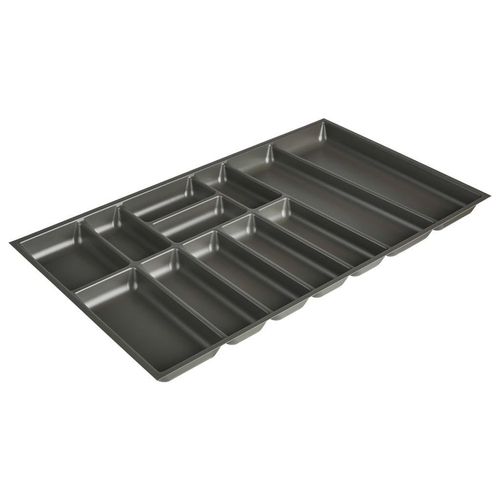 Nobilia Besteckeinsatz Youno , Schiefer , Kunststoff , 12 Fächer , 90x4.9x50 cm , Küchenzubehör, Besteckkästen