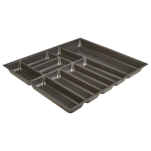 Nobilia Besteckeinsatz Youno , Schiefer , Kunststoff , 9 Fächer , 60x4.9x50 cm , Küchenzubehör, Besteckkästen